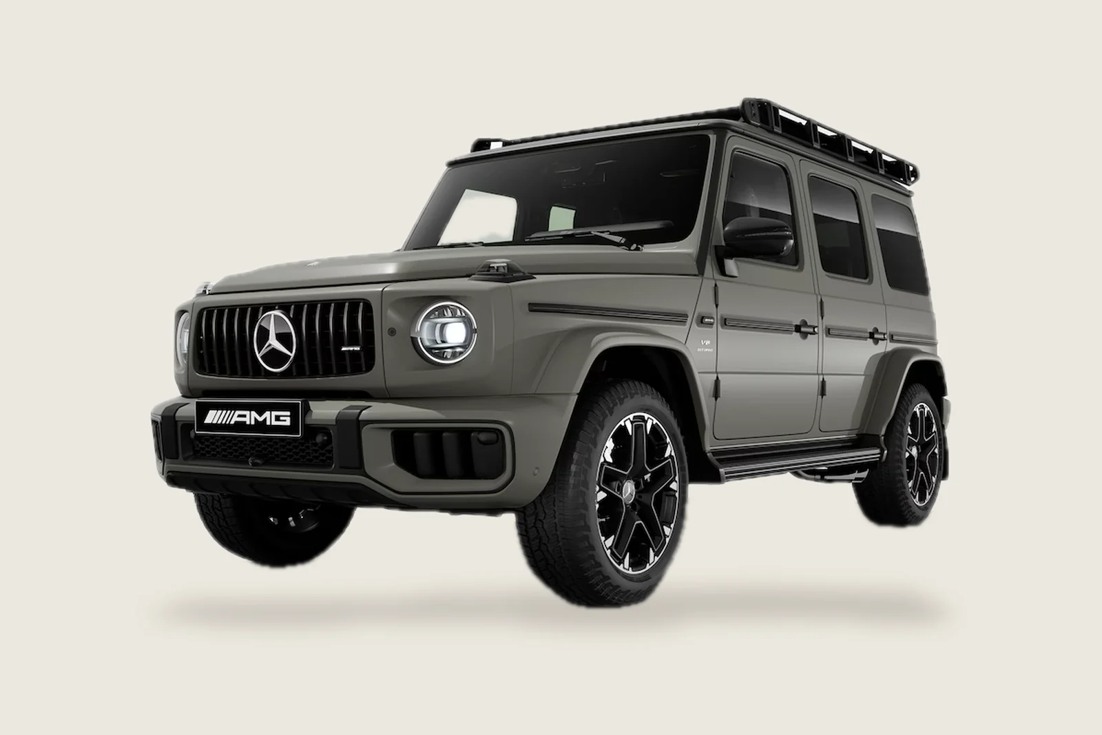Dark grey Mercedes-AMG G 63 seen from the side