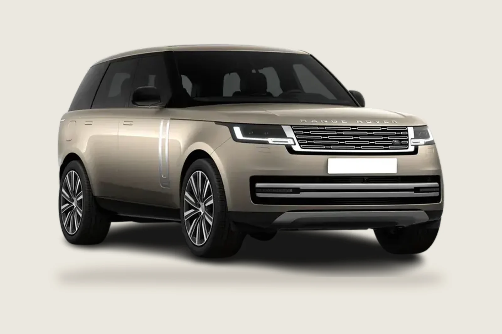 Black long-wheelbase Range Rover Autobiography seen from the side